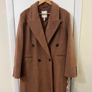Avec Les Filles Long Coat — XL — Brown — New NWT